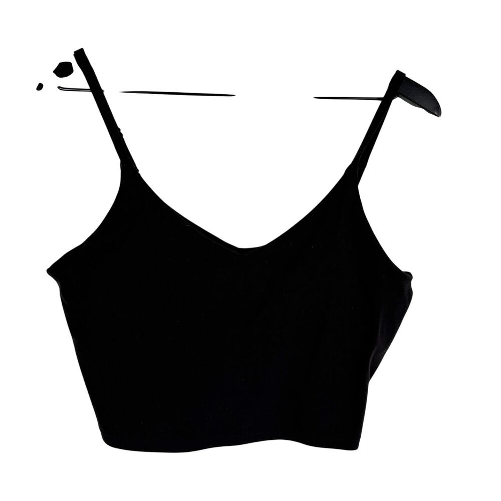 Athleta V-Neck Crop Bra Black - M